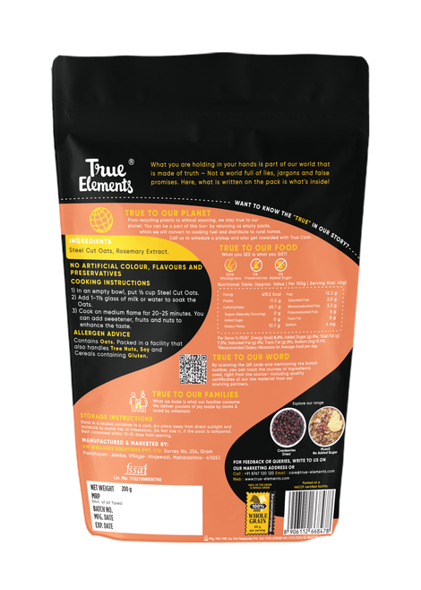 True Elements Steel Cut Oats