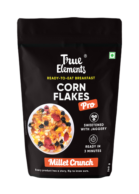 True Elements Corn Flakes Pro Millet Crunch