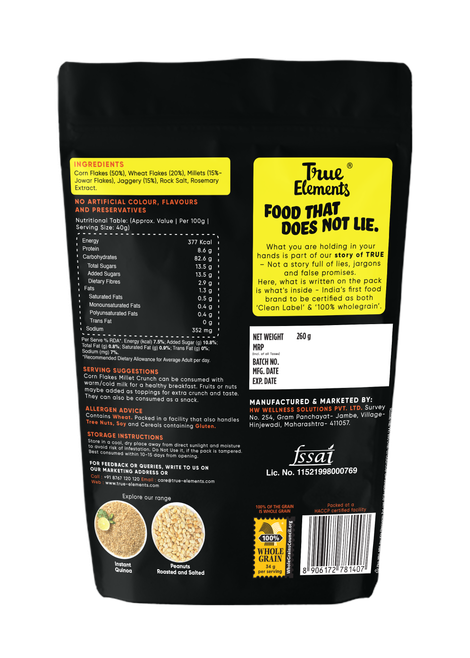 True Elements Corn Flakes Pro Millet Crunch