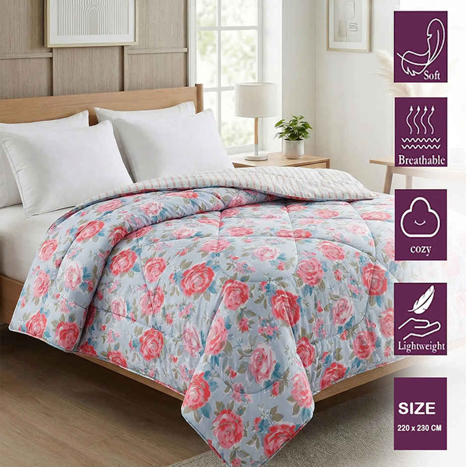 Dream Living Printed Reversible Double Bed AC Comforter 220 x 230 cm