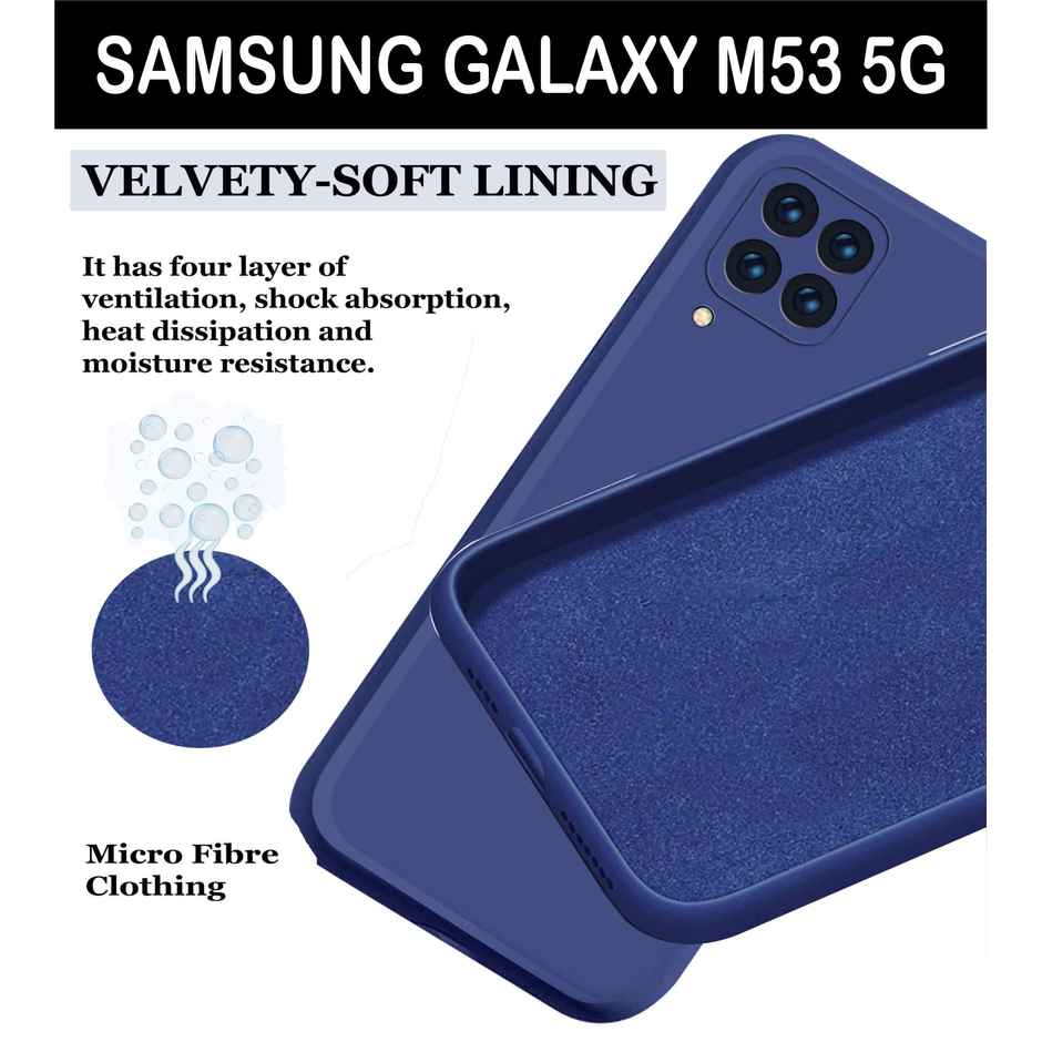Artistque Case for Samsung Galaxy M53 5g Back Cover - Plain Liquid Silicone Case