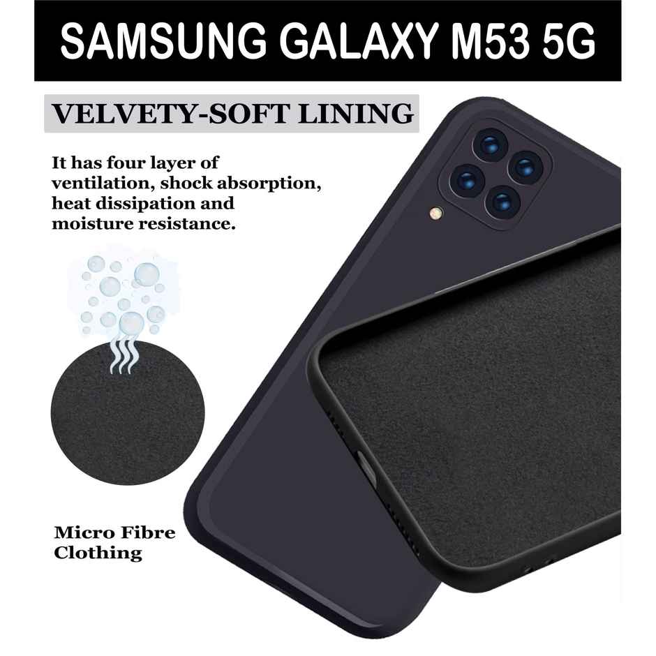 Artistque Case for Samsung Galaxy M53 5g Back Cover - Plain Liquid Silicone
