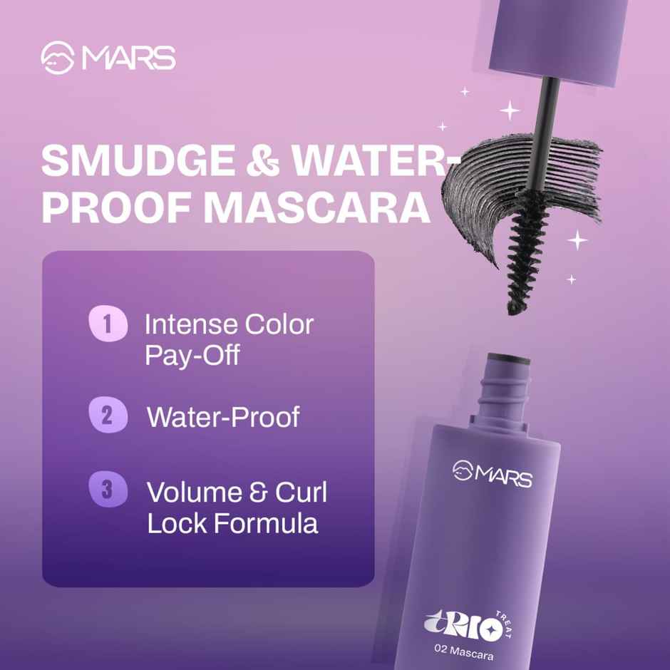 MARS Cosmetics TRIO Treat 3-IN-1 Eye Makeup Kit for Gifting | Eyeliner Mascara & Eyeshadow 24.44 G