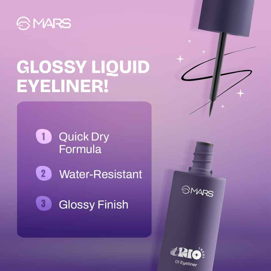 MARS Cosmetics TRIO Treat 3-IN-1 Eye Makeup Kit with Eyeliner, Mascara & Eyeshadow (24.44gm)