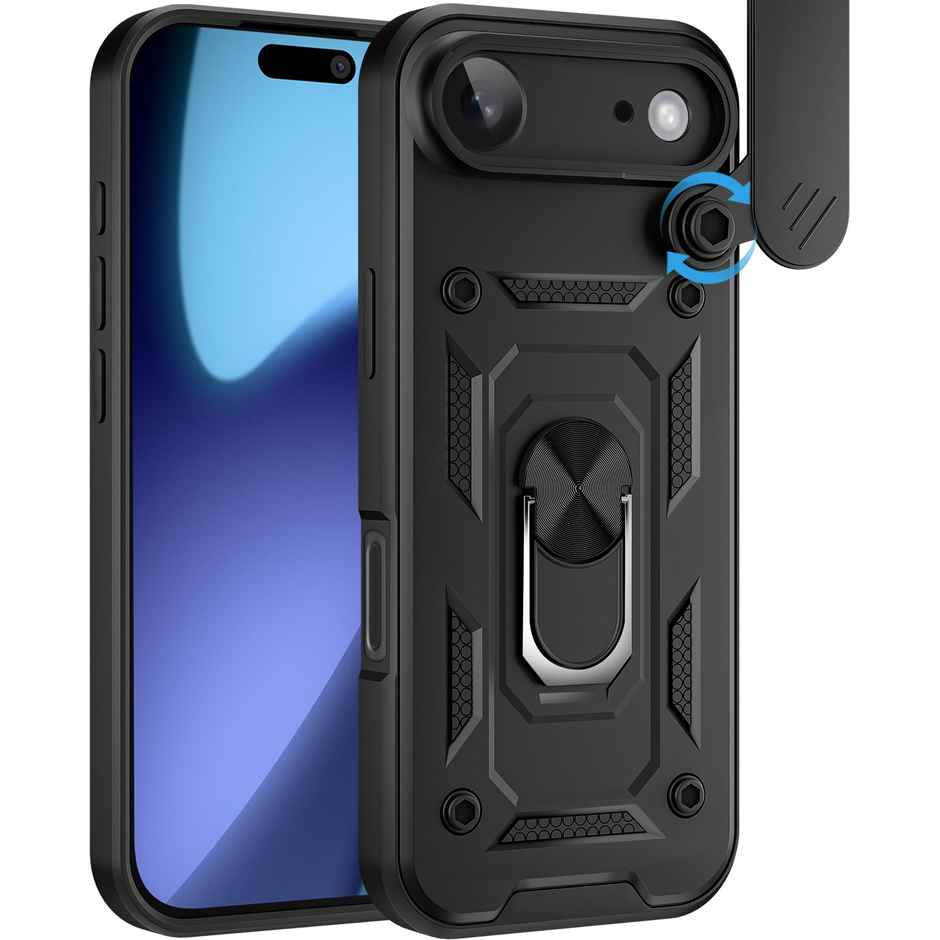 Artistque Case For Iphone 17 Air Back Cover | Ring Stand Armor Cover