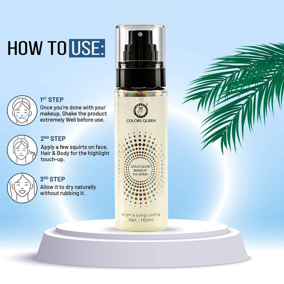 Colors Queen Gold Glow Makeup Fixer Spray