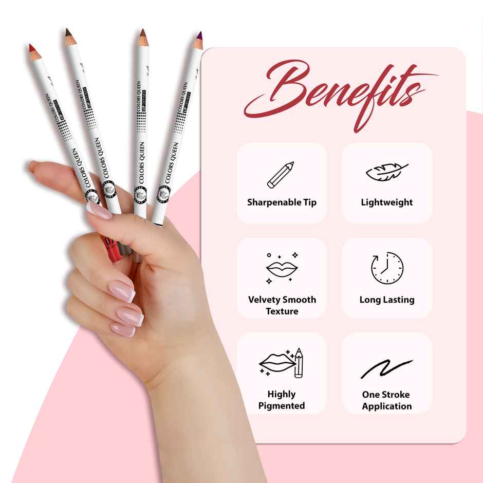 Colors Queen Ultime Pro Lip Definer Pencil | Black - 01