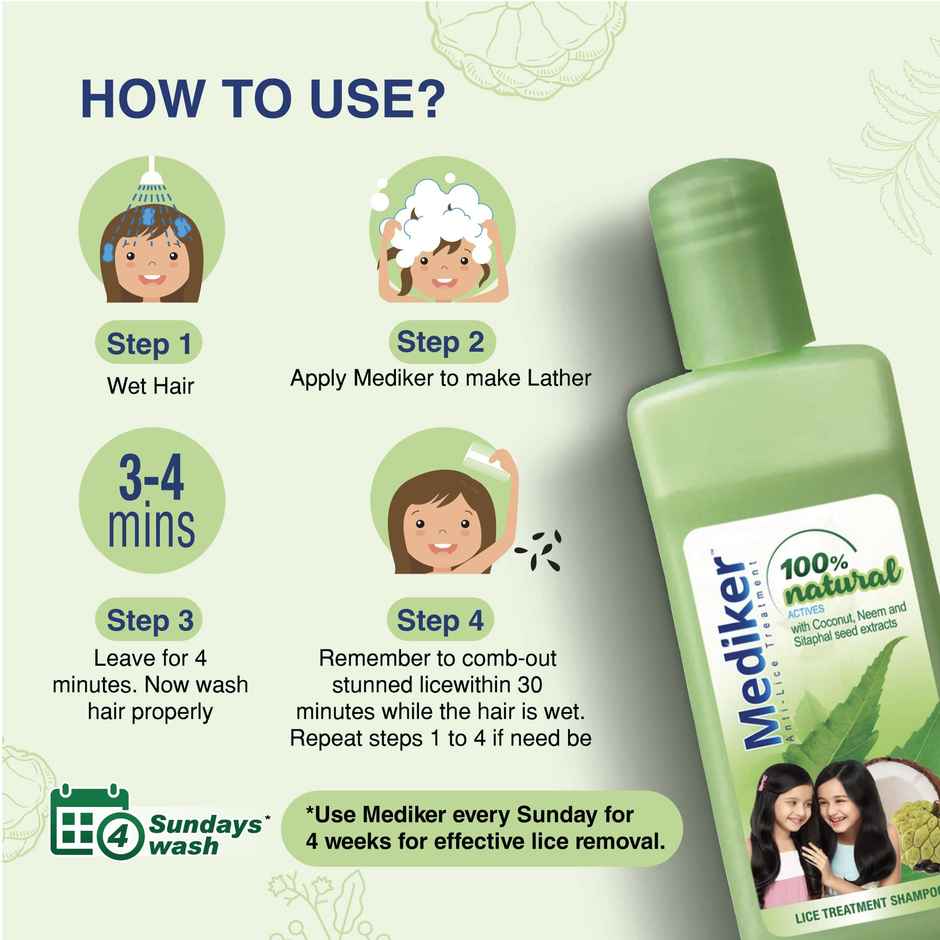 Mediker Anti-Lice Treatment Shampoo - Green