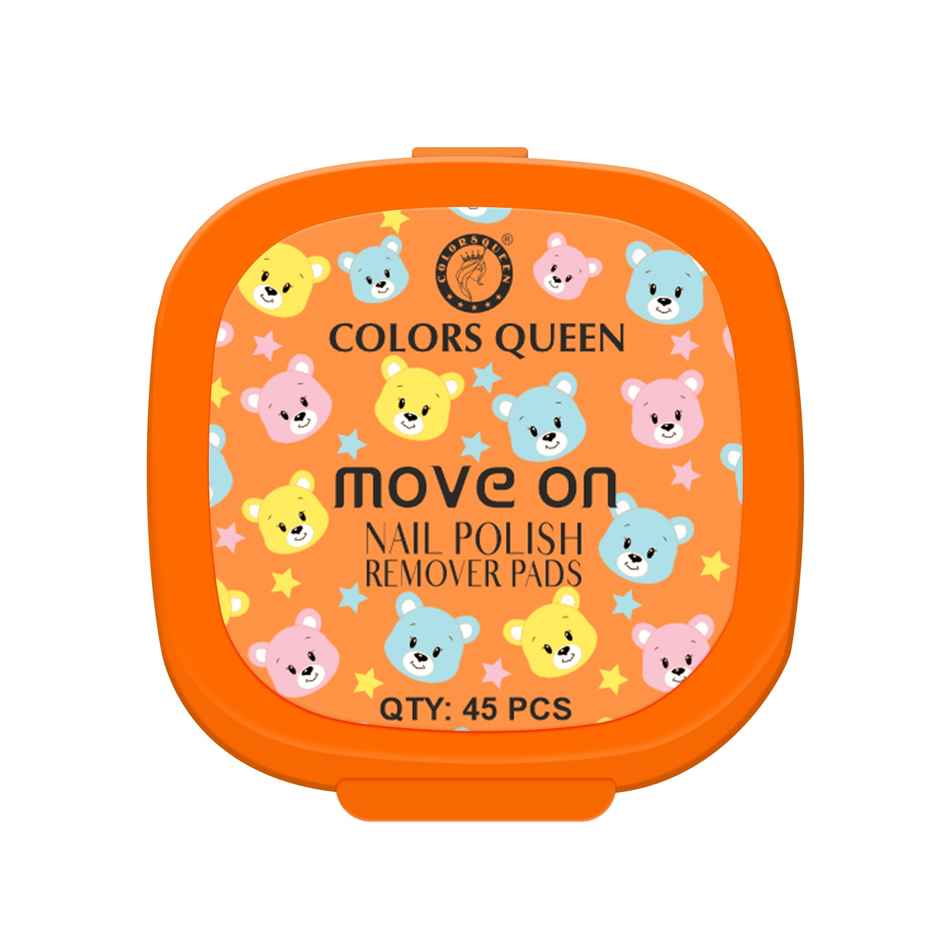 Colors Queen Move On Nail Polish Removers Pads| 45 Wipes | Orange