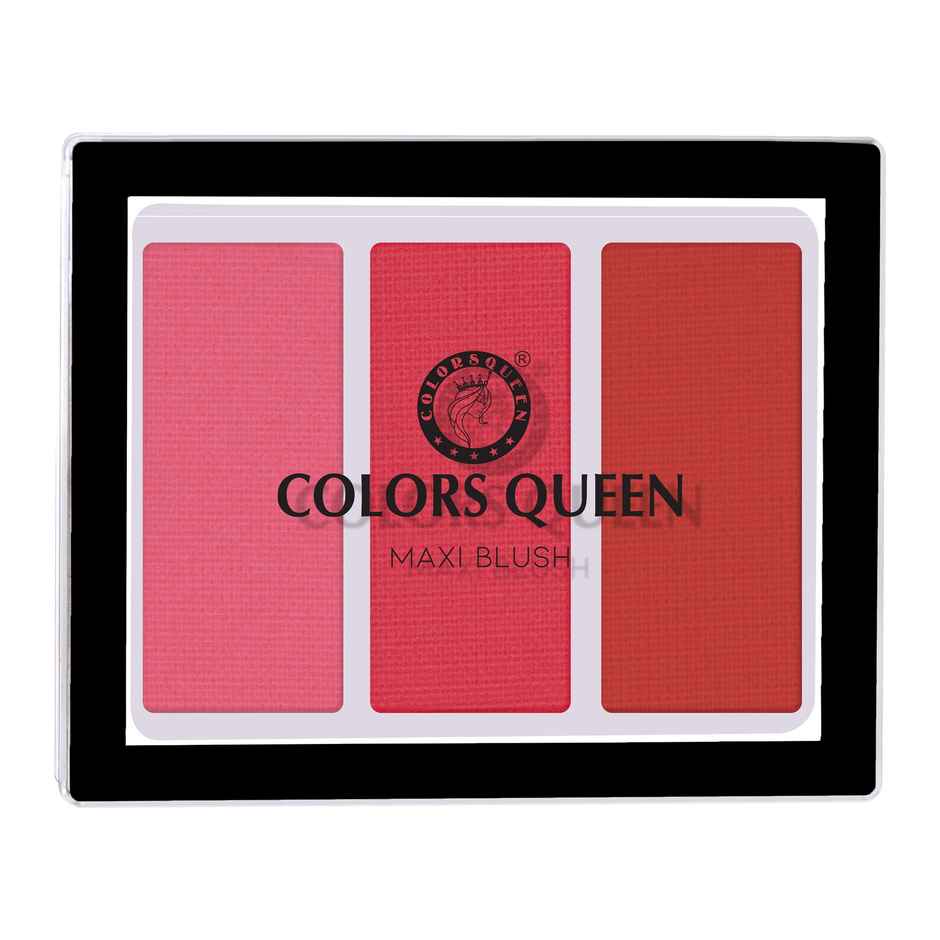Colors Queen 3 Multicolor Maxi Blush Blusher for Face Makeup | Shade | 04