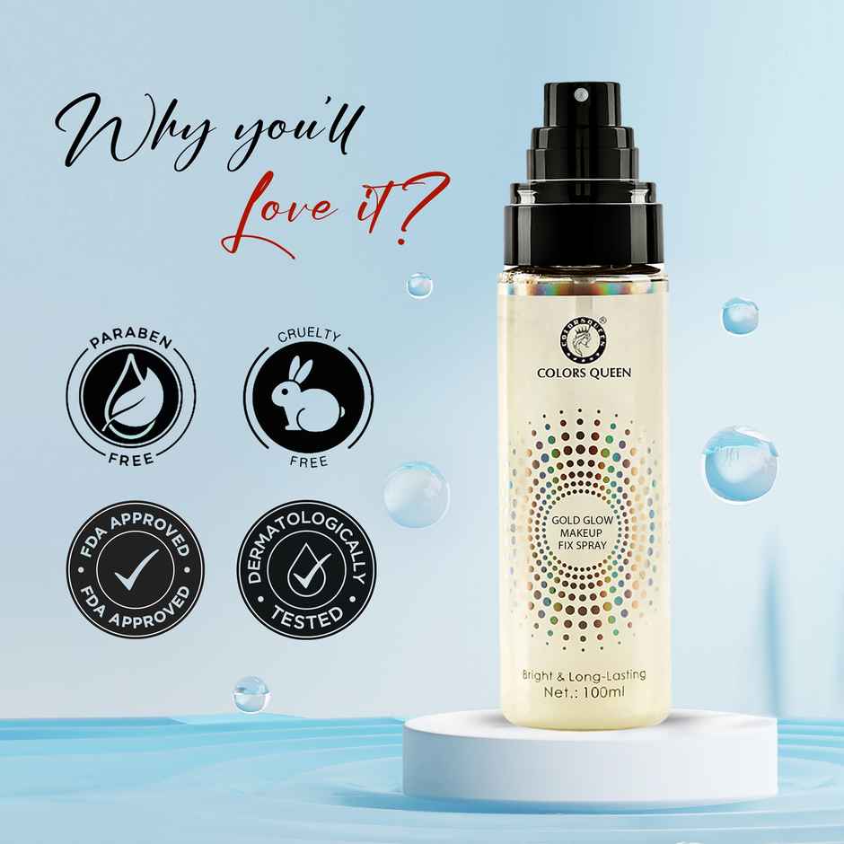 Colors Queen Gold Glow Makeup Fixer Spray