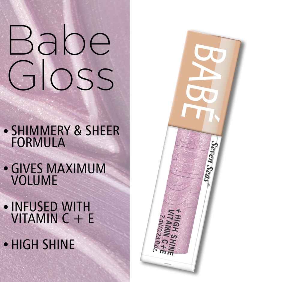 Seven Seas Babe Glittery Lip Gloss | High Shine Lip Gloss | Long Lasting