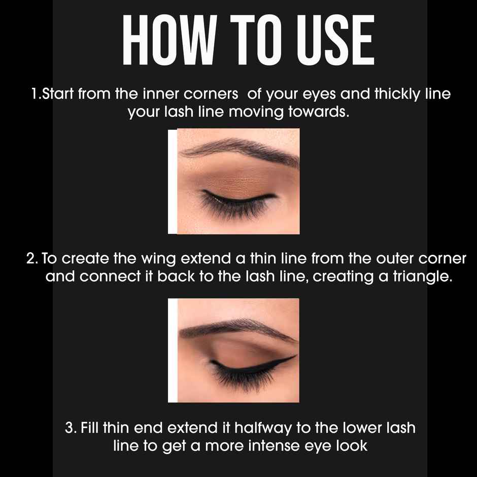 Colors Queen Very Matte Eyeliner | Quick Drying Formula | Long Lasting Liquid Eyeliner | Black