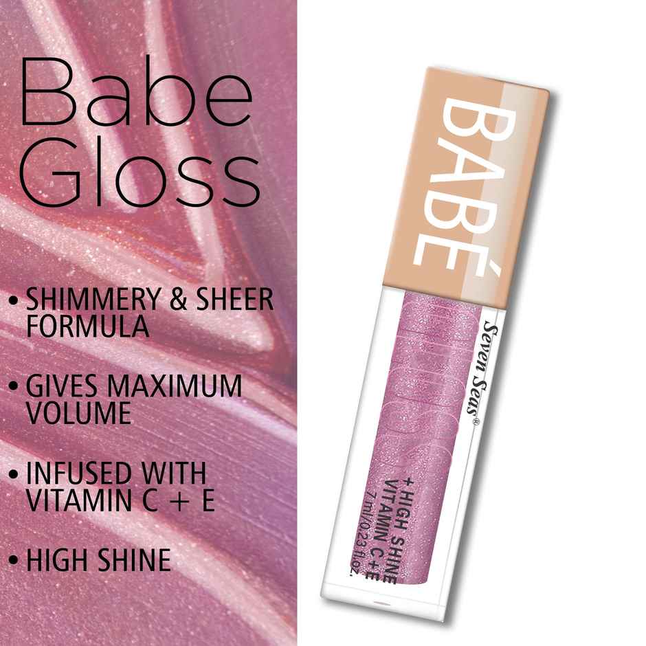 Seven Seas Babe Glittery Lip Gloss | High Shine Lip Gloss | Long Lasting