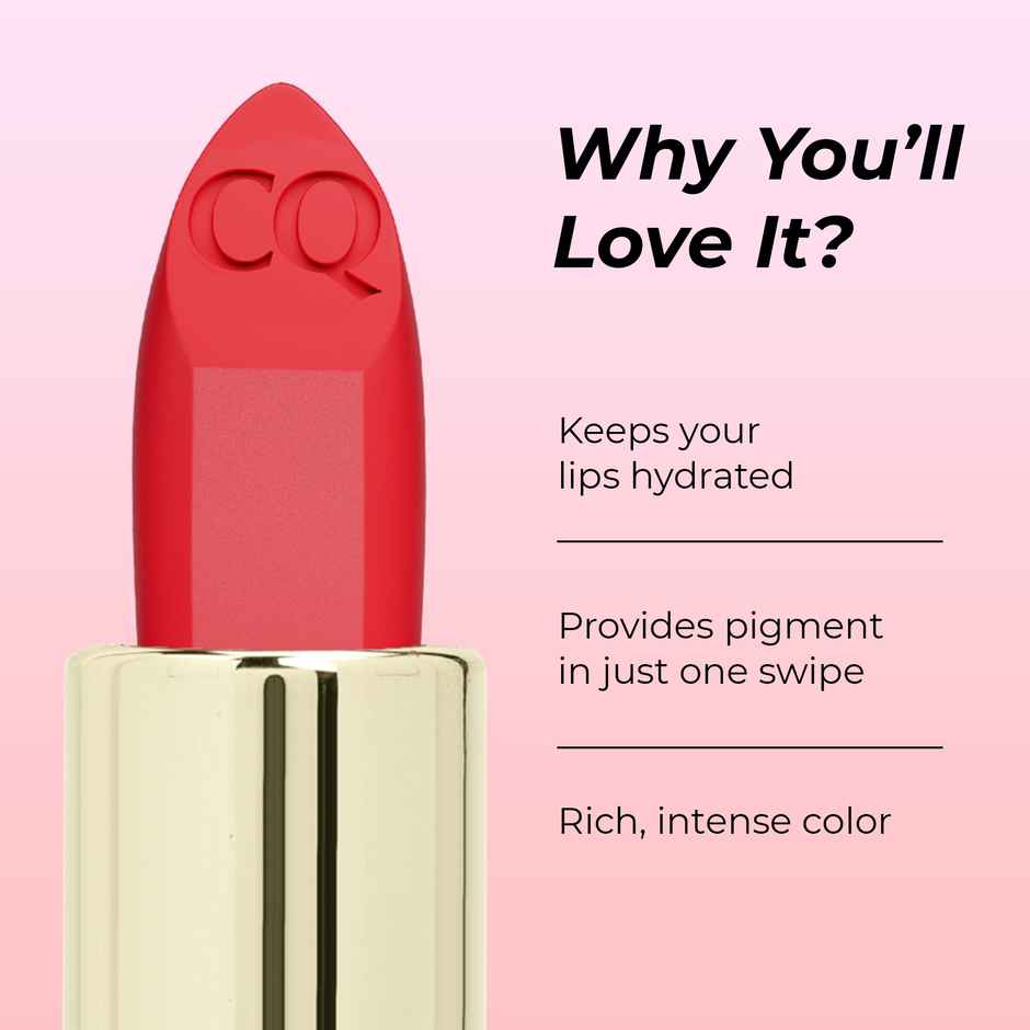 Colors Queen Lippie Creamy Matte Lipstick for Women Infused with Jojoba Oil | 16 | Sexy Red