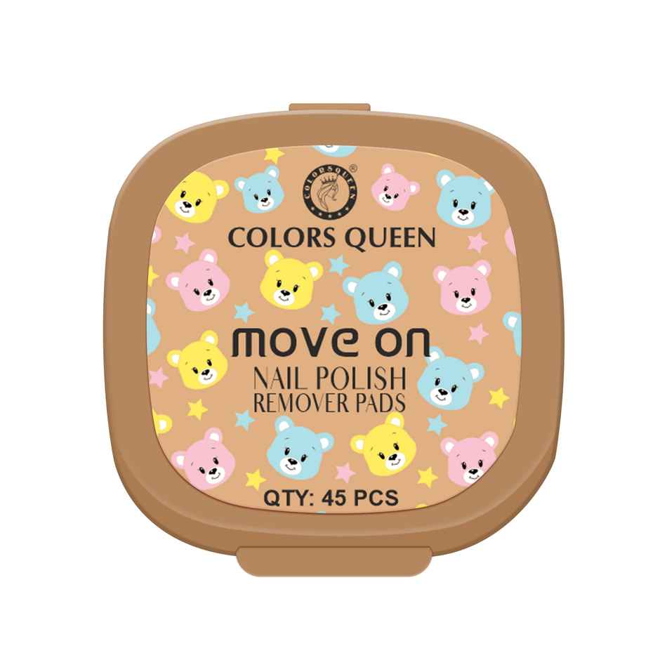 Colors Queen Move On Nail Polish Removers Pads | 45 Wipes | Brown