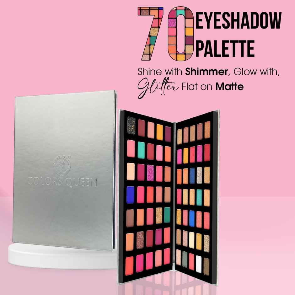Colors Queen 70 Multi|Color Eyeshadow Palette Shimmer & Glitter Shades | Easy to Blend | 70 Color