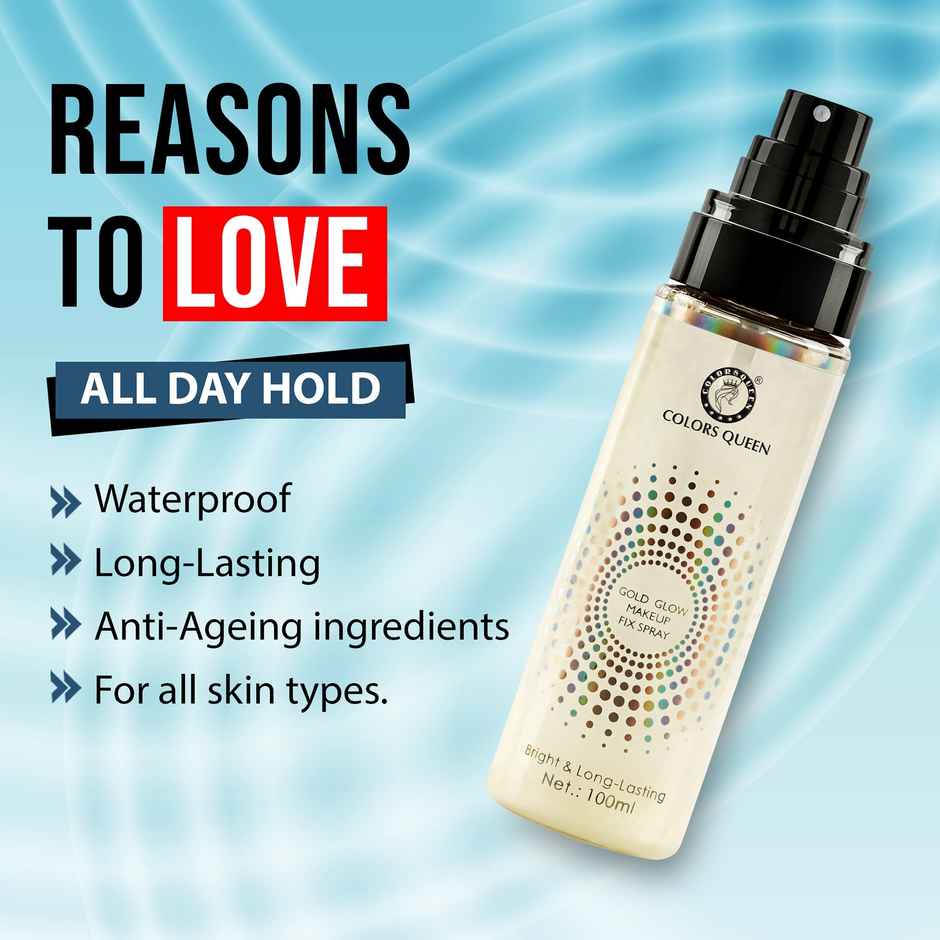 Colors Queen Gold Glow Makeup Fixer Spray