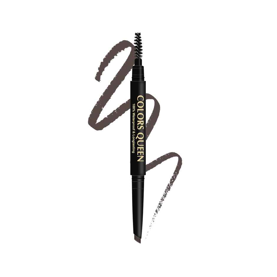 Colors Queen Brow Master Eyebrow Definer Pencil with Spoolie Eyebrow Pencil | Brown