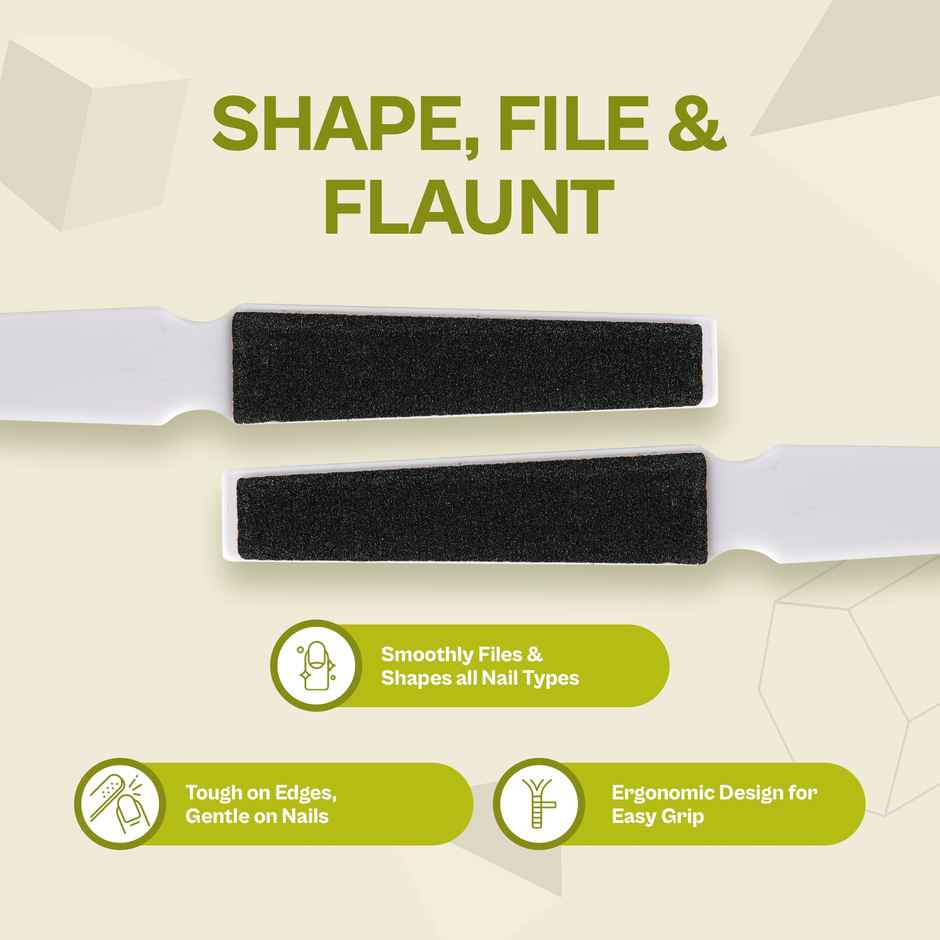 Colors Queen UV Nail Buffer with Handle | Professional Nail Care Tool