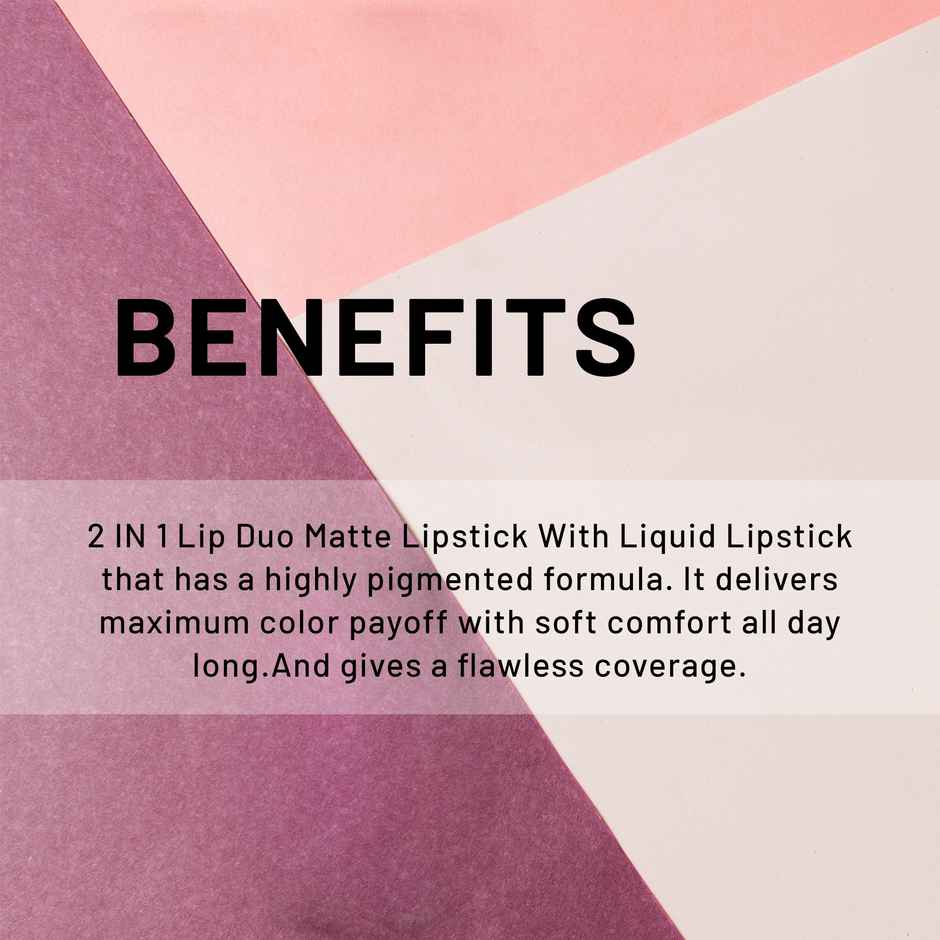 Seven Seas Lip Duo 2 In 1 - Matte Lipstick | Liquid Lipstick