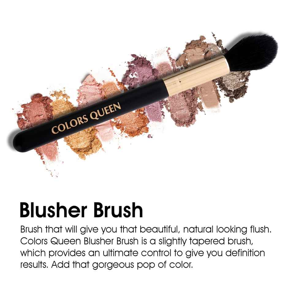 Colors Queen Soft Bristle Blusher Brush, Blending Brush for Face Makeup