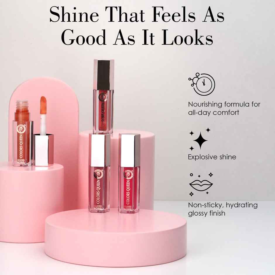 Colors Queen Glass Bomb High Shine Universal Lip Luminizer Lip Gloss | Classic Nude - 11