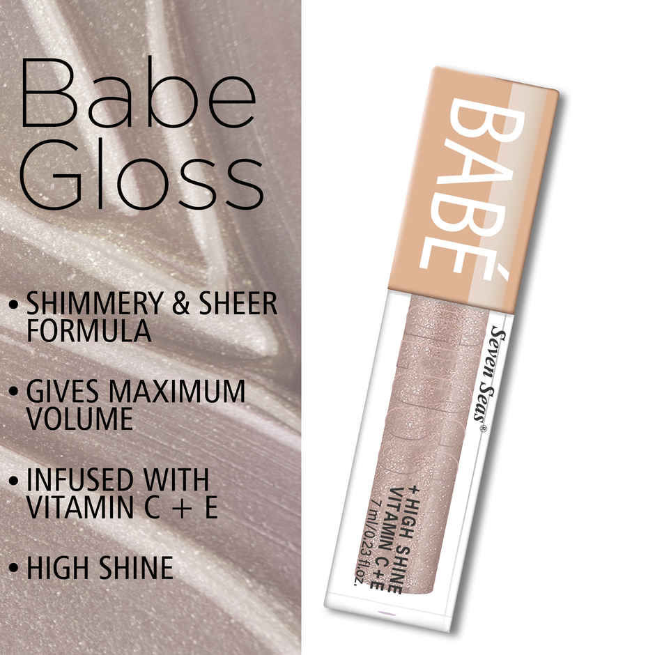 Seven Seas Babe Glittery Lip Gloss | High Shine Lip Gloss | Long Lasting