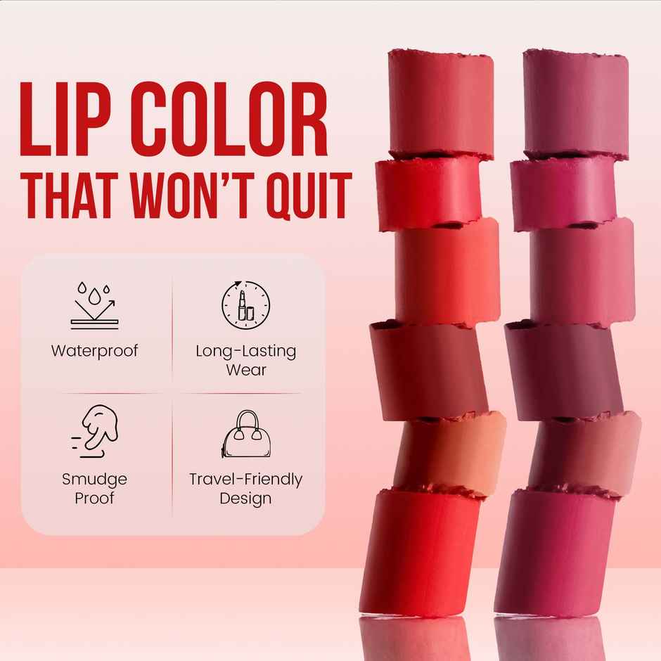 Colors Queen Color Stay Matte Lipstick | Matte Finish, Transferproof for Women | Rich Maroon
