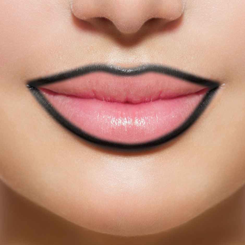 Colors Queen Lip Liner Pencil Non Transfer Lip Liner for Makeup Lip Liner Pencil | Black