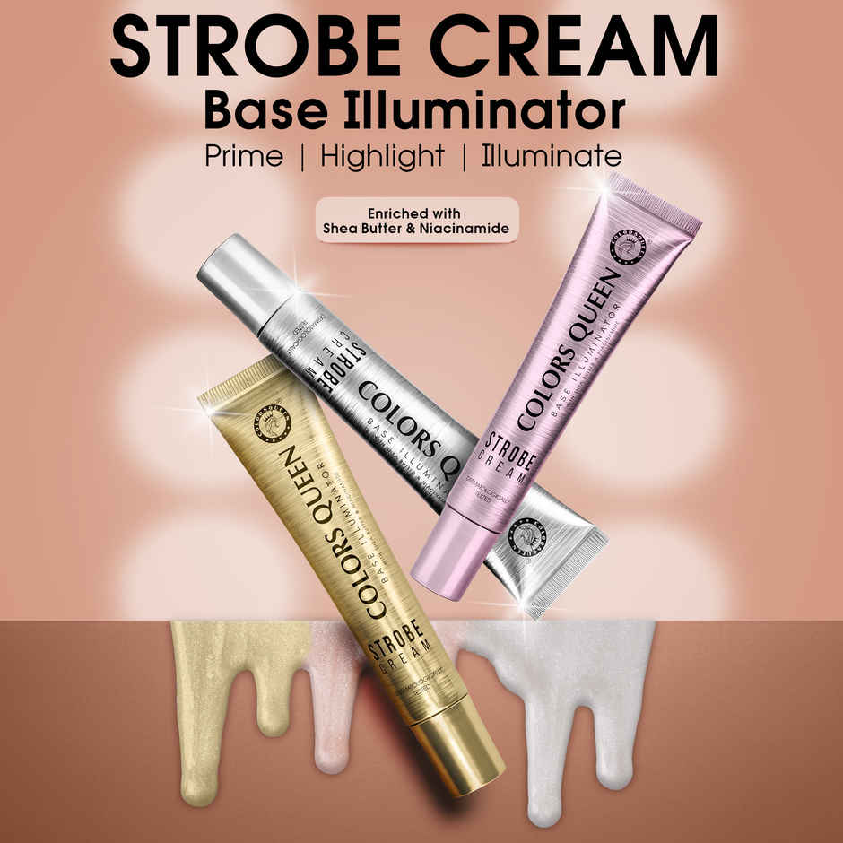 Colors Queen Base Illuminator Highlighter | Silver Pink | Long Lasting Lightweight Highlighter