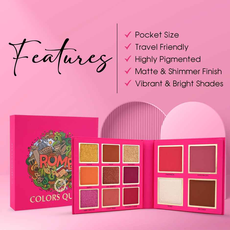 Colors Queen Country Obsession Eyeshadow Palette � Rome Matte & Shimmery Finish