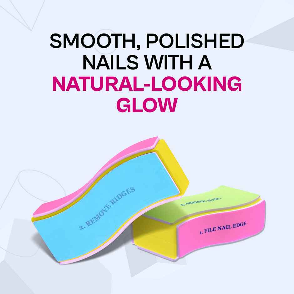 Colors Queen 4 in 1 Nail Buffer, Shiner & Filer | Professional Nail Care Kit