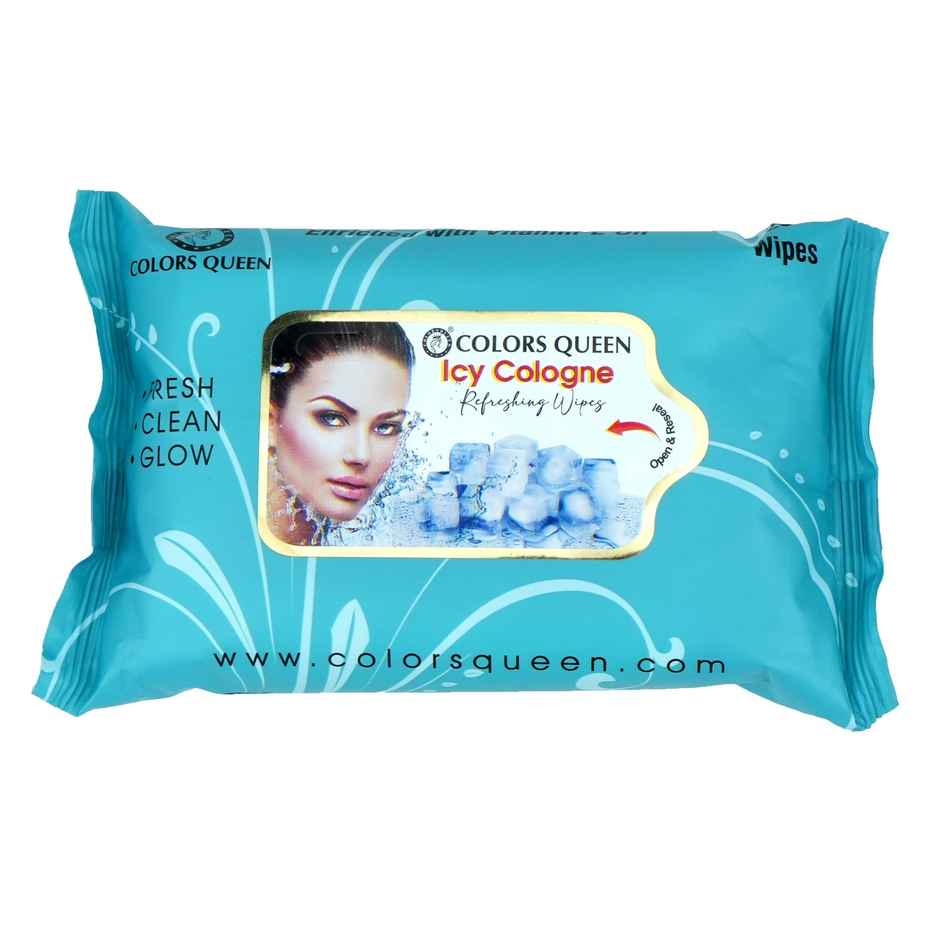 Colors Queen Colors Queen Daily Refreshing Facial Wipes | Icy Cologne | 25 Pulls Per Pack