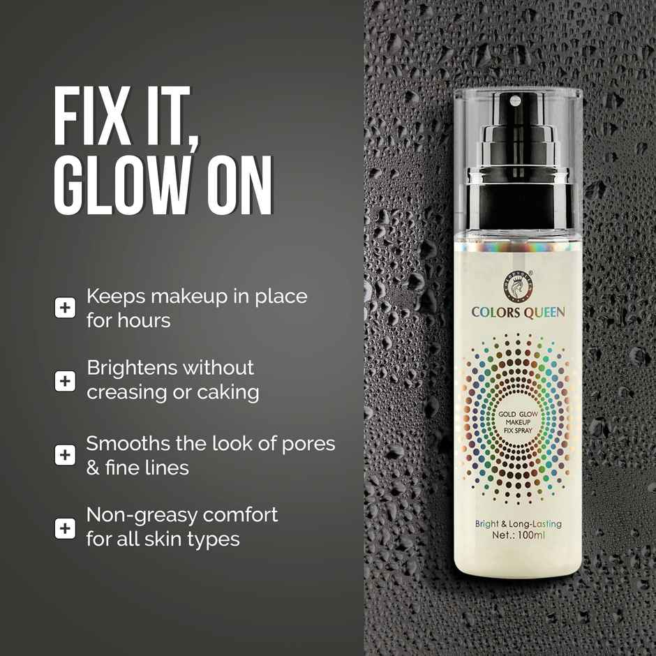 Colors Queen Gold Glow Makeup Fixer Spray
