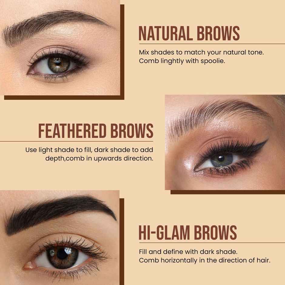 Colors Queen Eyebrow Styling Kit with 5 Highly Pigmented Shades | Palette