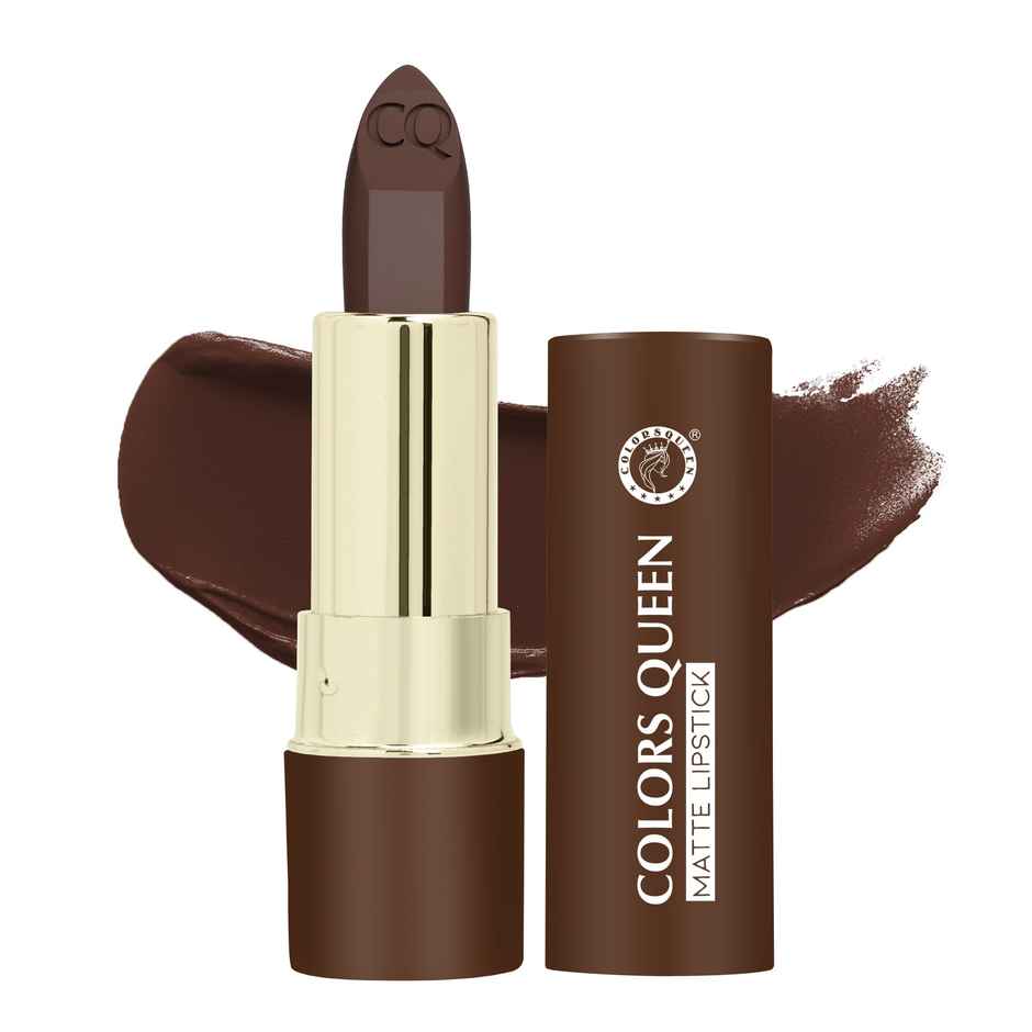 Colors Queen Lippie Creamy Matte Lipstick for Women Infused with Jojoba Oil | 04 | Hot Chocolate