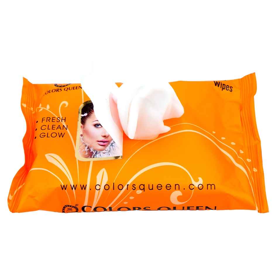 Colors Queen Colors Queen Daily Refreshing Facial Wipes | Vit c & Orange | 25 Pulls Per Pack