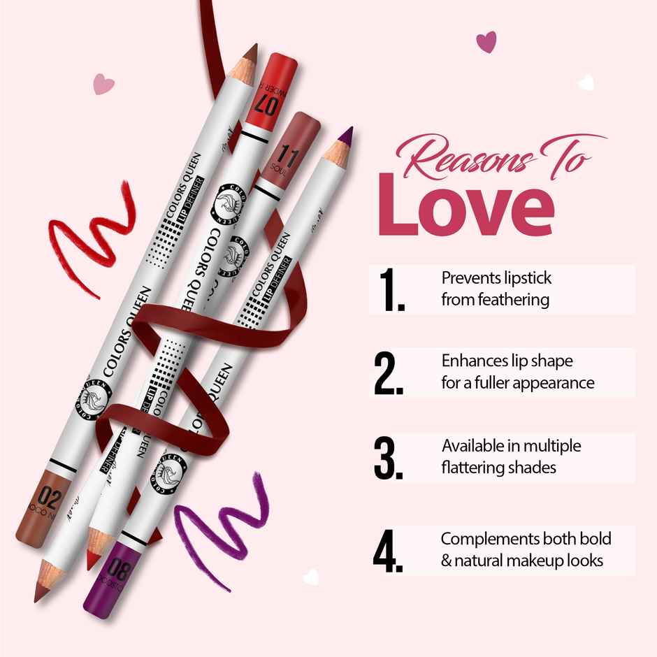 Colors Queen Ultime Pro Lip Definer Pencil | Wood Stock - 08