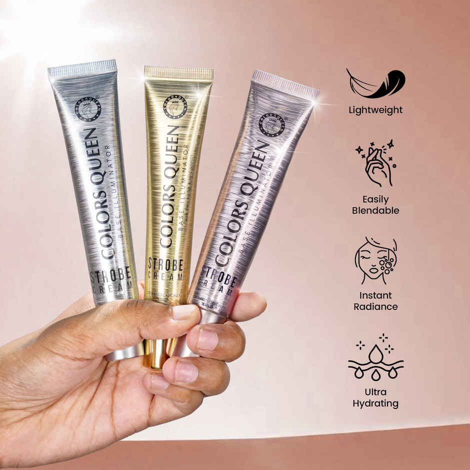 Colors Queen Base Illuminator Highlighter | Silver Pink | Long Lasting Lightweight Highlighter