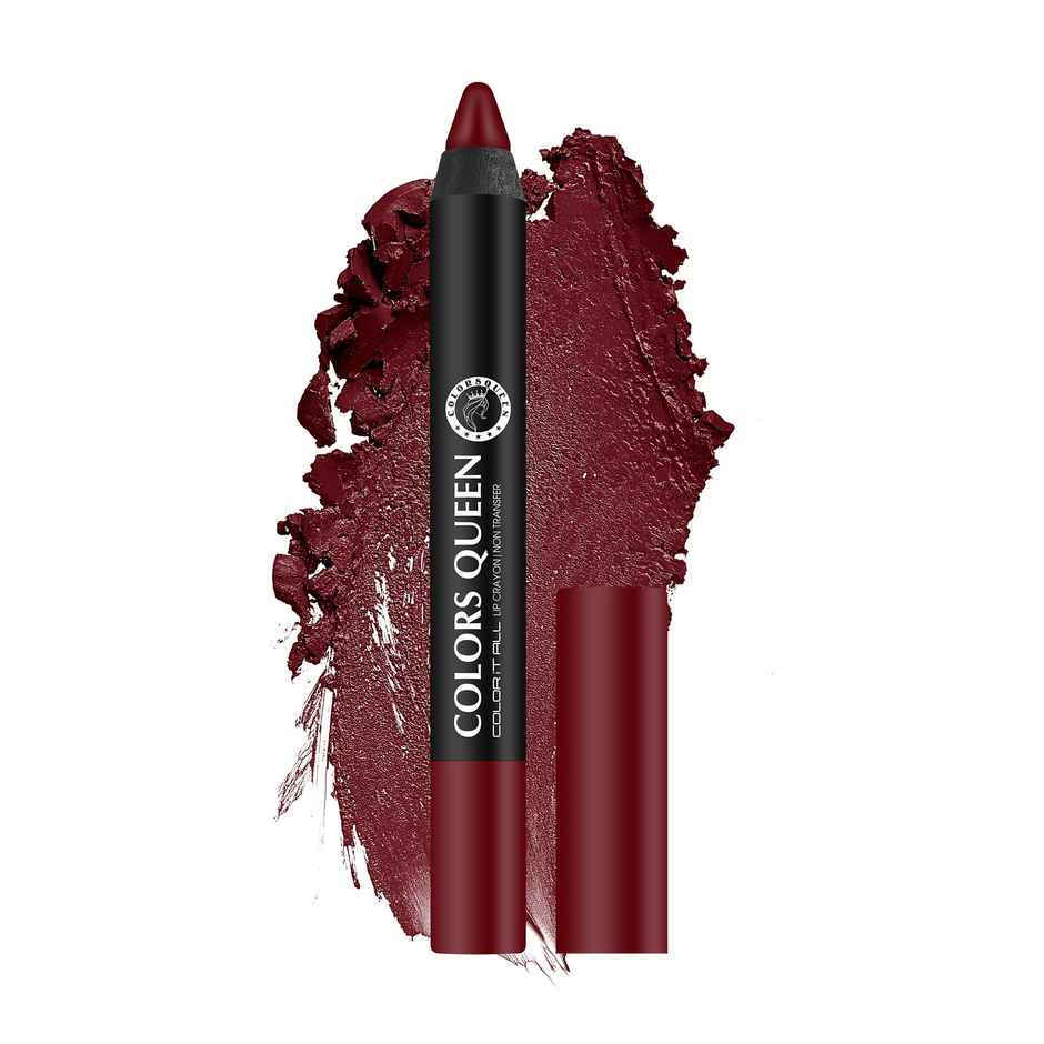Colors Queen Color It All Non Transfer Lip Crayon Lipstick Lip Crayon for Women | 21 | Rich Maroon