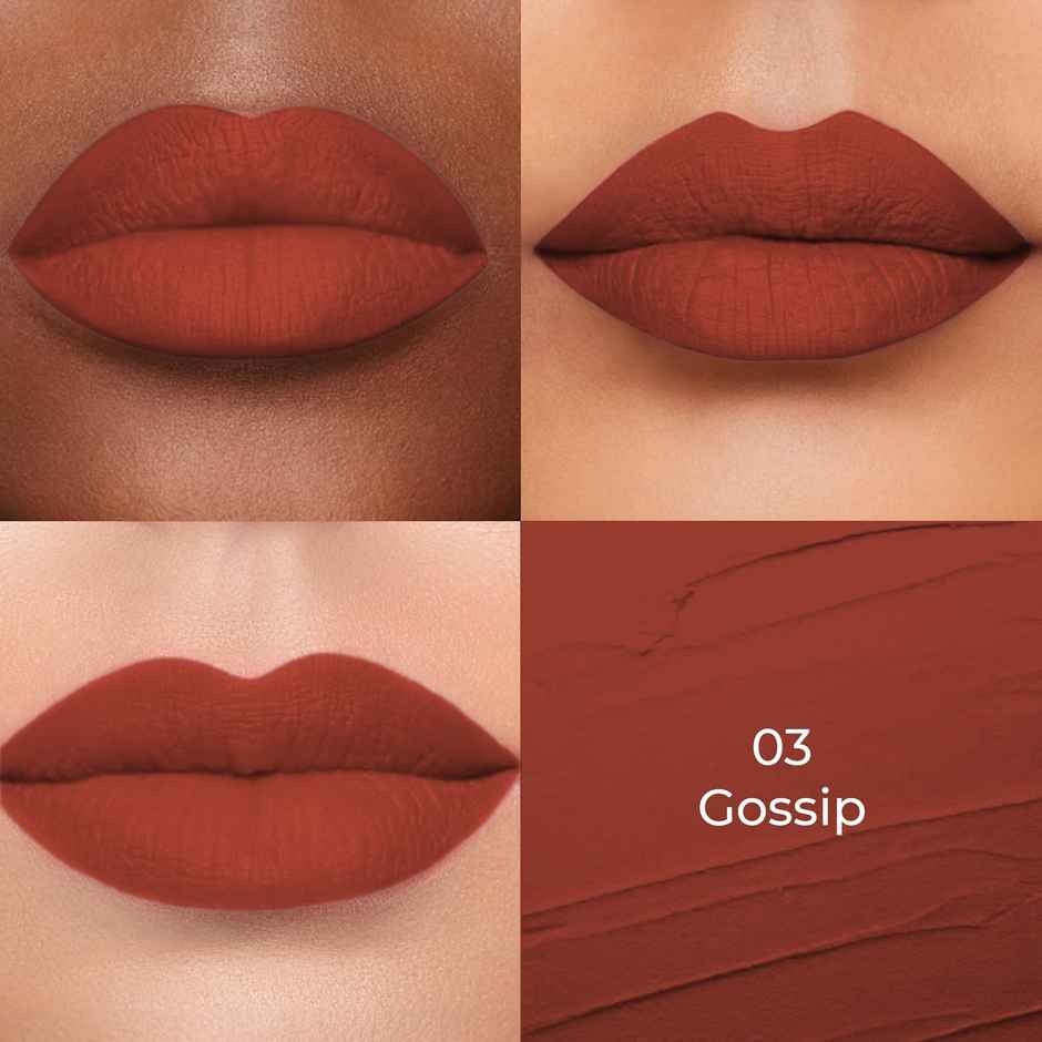 Colors Queen Lippie Creamy Matte Lipstick for Women Infused with Jojoba Oil | 03 | Gossip