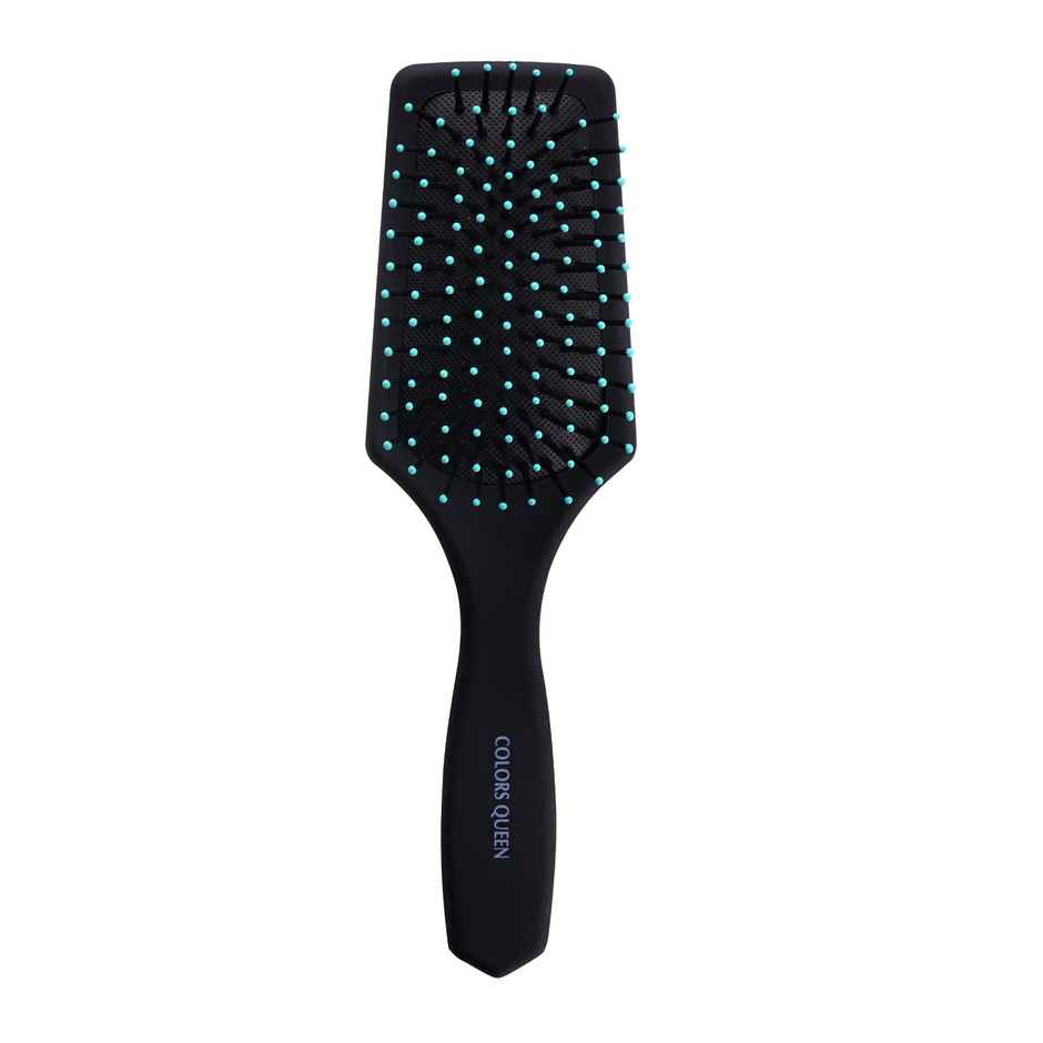 Colors Queen Flat Cushion Hair Brush with Strong & Flexible Bristles