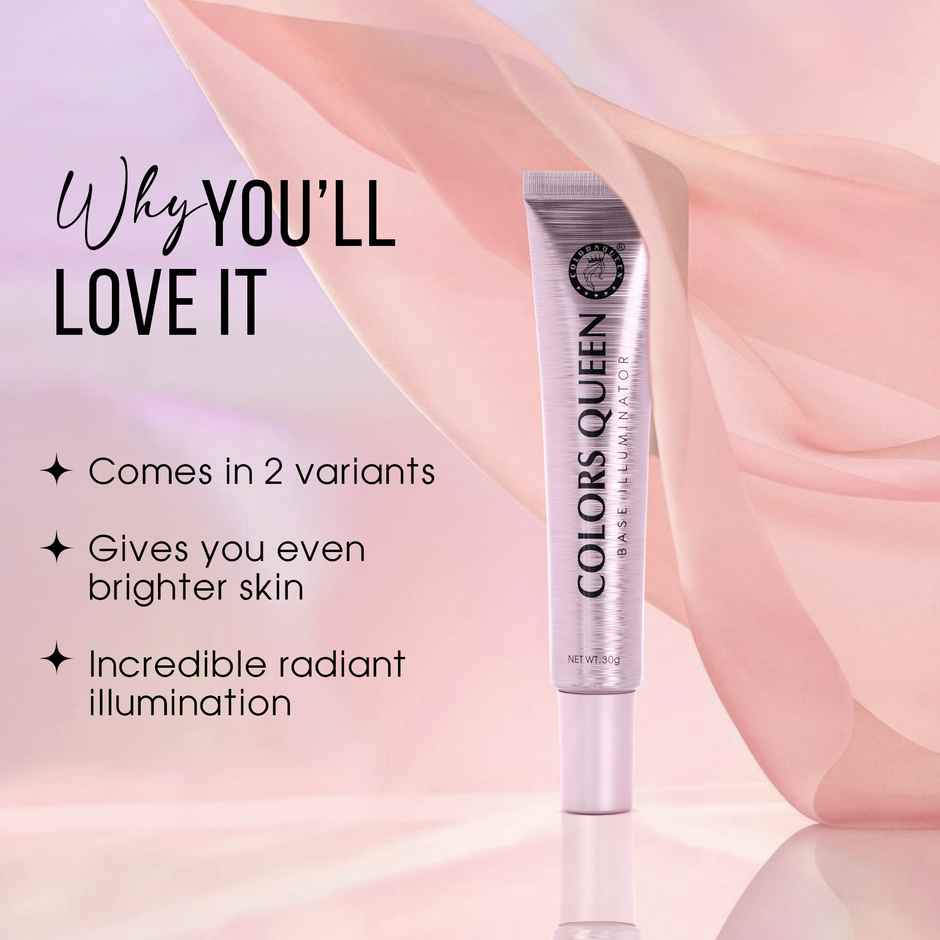 Colors Queen Base Illuminator Highlighter | Golden Pink | Long Lasting Lightweight Highlighter