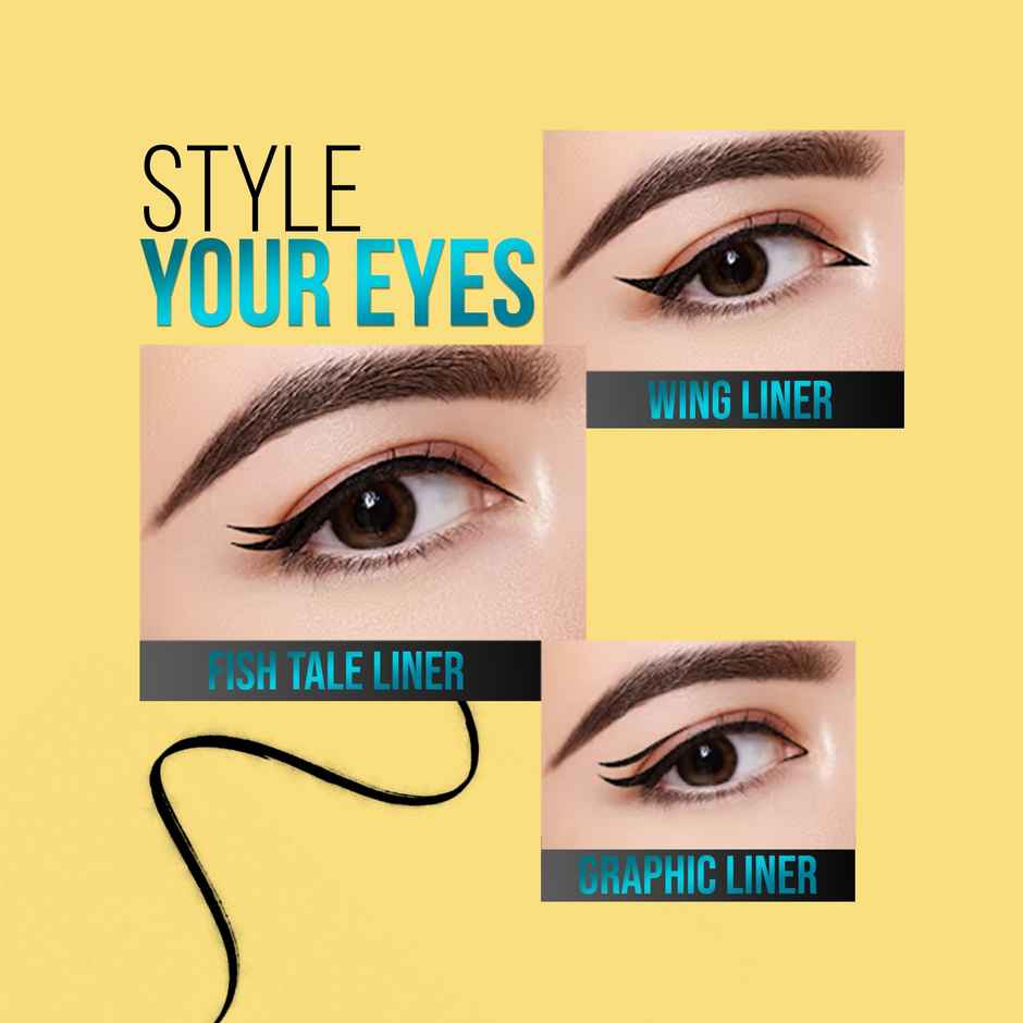 Colors Queen Big Eyes Waterproof Eyeliner Demi|Matte Finish, Smudge Proof Eyeliner Enriched | Black