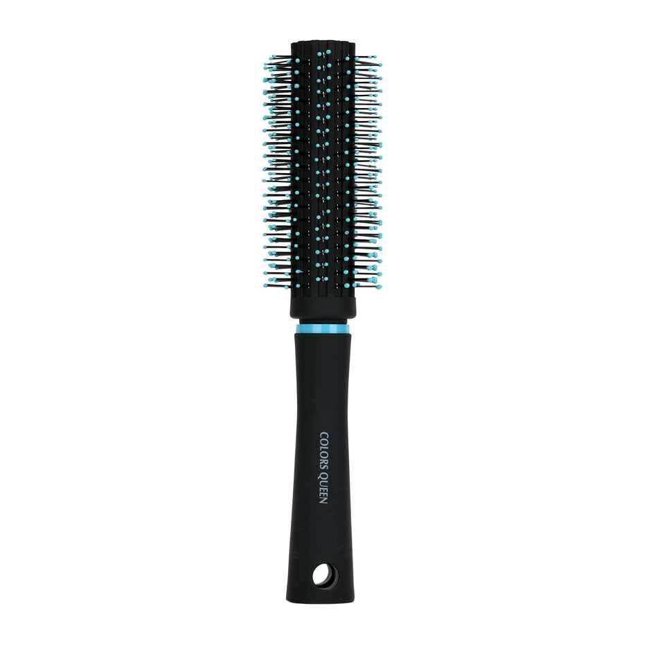 Colors Queen Round Hair Brush with Strong & Flexible Bristles Having Anti | static ball Tips