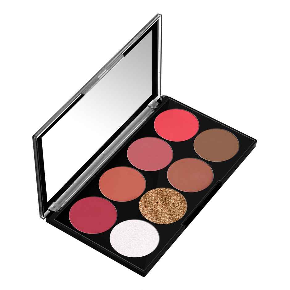 Colors Queen Ultra Professional Blush Palette with Shimmer Highlighters and Contour | Shade | 03