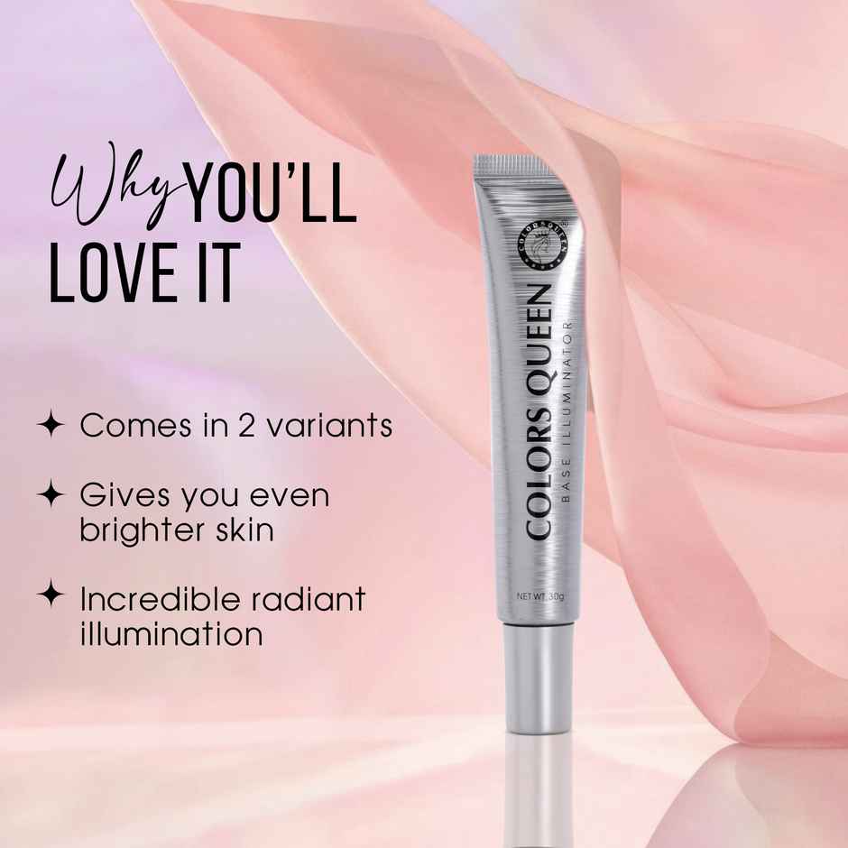 Colors Queen Base Illuminator Highlighter | Golden Pink | Long Lasting Lightweight Highlighter