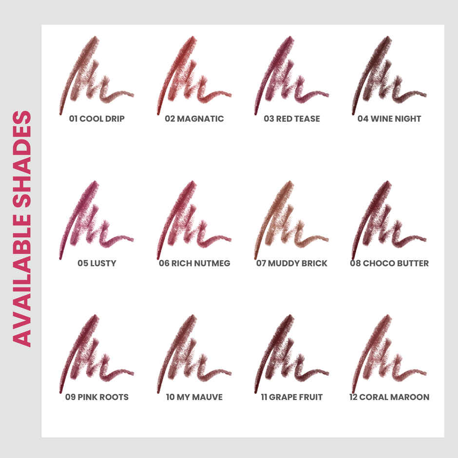 Seven Seas Hd Sharp Line Lip Liner | Matte Finish Lip Liner