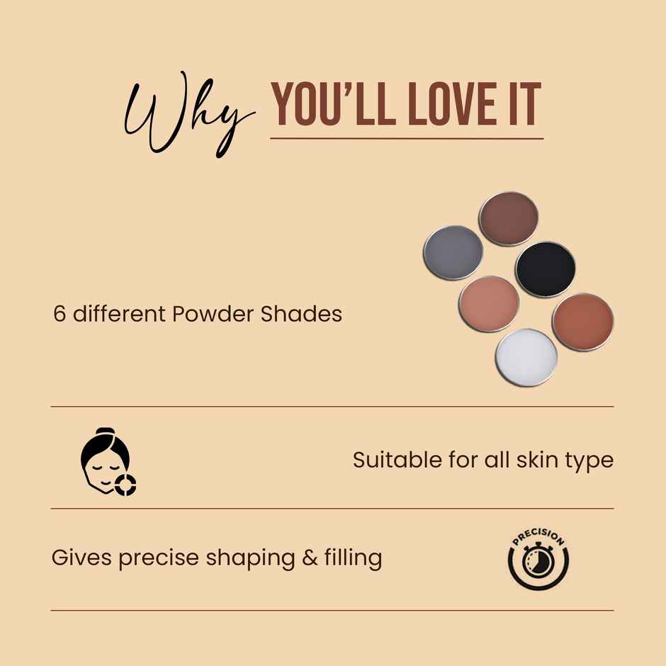 Colors Queen Eyebrow Styling Kit with 5 Highly Pigmented Shades | Palette